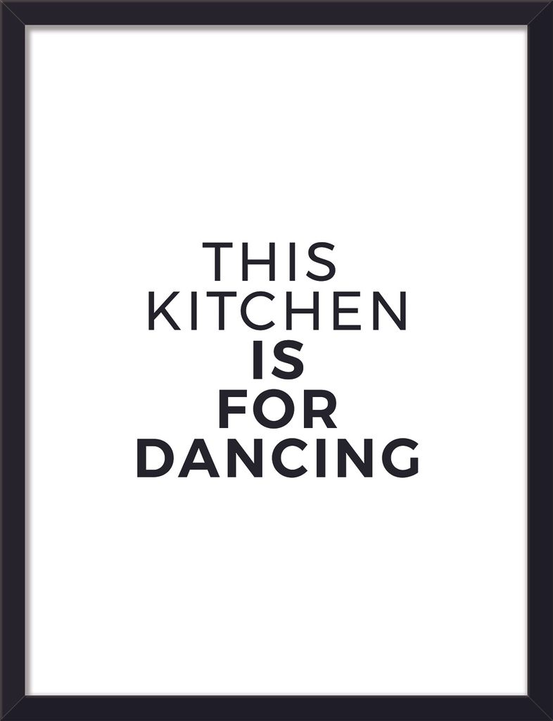 Falikép, 30x40 cm, this kitchen is for dancing felirattal - DANCE - Butopêa